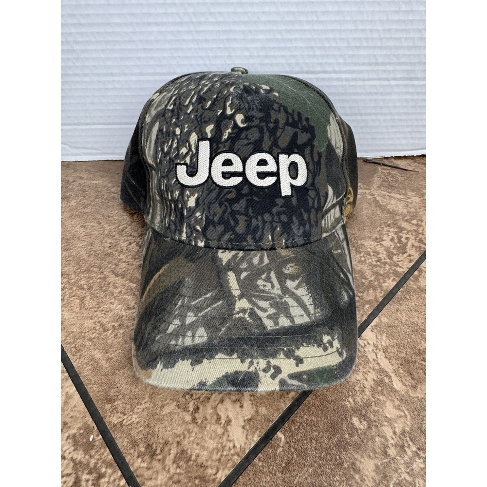 Jeep Hat Cap Strap Back One Size Camo Mens  Car Logo